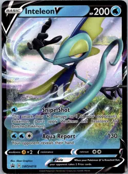 Pokemon TCG Inteleon V SWSH016/307 SWSH Black Star Promos NM - Image 1