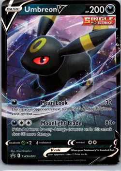 Pokemon TCG Umbreon V SWSH203/307 SWSH Black Star Promos NM - Image 1