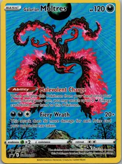 Pokemon TCG Galarian Moltres SWSH284/307 SWSH Black Star Promos Holo NM - Image 1