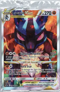 Pokemon TCG Lucario VSTAR SWSH291/307 SWSH Black Star Promos Factory Sealed - Image 1