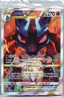 Pokemon TCG Lucario VSTAR SWSH291/307 SWSH Black Star Promos Factory Sealed - Image 1
