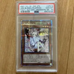 YuGiOh Ash Blossom PSA10 Prismatic Secret Rare Alt Art Japanese Card - Image 1
