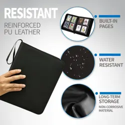 Toploader Binder 4 Pockets, Portable Trading Card Binder Holder Albums Book f... - Image 4