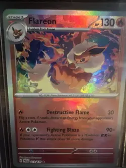 Pokemon TCG Flareon Master Ball Reverse Holo Card 013/131 Prismatic Evolutions - Image 3