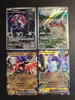Pokemon Miraidon & Koraidon Lot of 4 - NM - Scarlet & Violet EX/AR Cards - Image 1