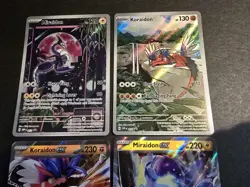 Pokemon Miraidon & Koraidon Lot of 4 - NM - Scarlet & Violet EX/AR Cards - Image 3