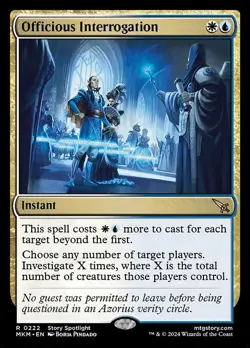 NM Officious Interrogation, Murders at Karlov Manor, Magic the Gathering, 222 - Image 1