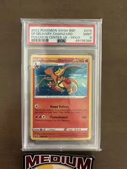 Pokemon 2022 Special Delivery Charizard SWSH075 Pokemon Center UK Holo PSA 9 - Image 2