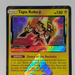 Tapu Koko 51/181 Prism Star Sun & Moon Team Up Holo Rare NM Pokemon TCG - Image 2