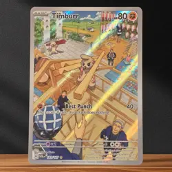 Pokemon Timburr Holo Rare · 183/167 · Twilight Masquerade 2024 · Mint/NM - Image 1