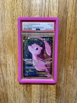 2013 POKEMON B&W LEGEND TREASURES RADIANT COLL #RC24 FULL ART/MEW EX PSA 7 - Image 1