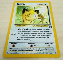 Pokemon: Meowth Promo 10 Black Star GB Game Boy Stamped Holo Rare Vintage VLP/NM - Image 2