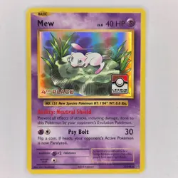 HOLO 4TH PLACE LEAGUE PROMO MEW 53/108 EVOLUTIONS LP POKEMON - Image 1