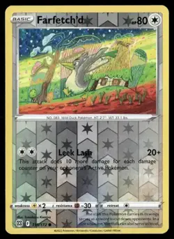2022 Brilliant Stars Set Pokemon Card 115 Farfetch'd Reverse Foil NM - Image 1