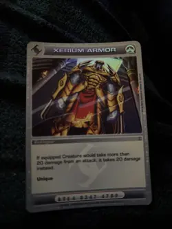 Chaotic card - Xerium Armor Ultra Rare 1st Edition Moderate Wear/Bend - Image 1