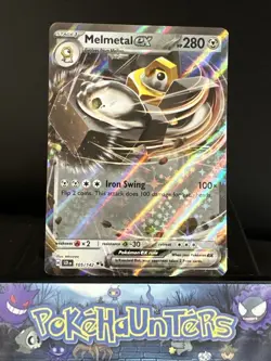 Pokemon Card Melmetal ex 105/142 Half Art Stellar Crown Double Rare Near Mint - Image 1