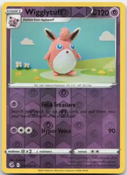 Wigglytuff 111/264 Reverse Holo SWSH08: Fusion Strike Pokemon Card NM - Image 1