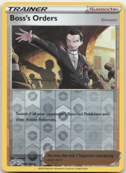 Boss's Orders 154/192 Reverse Holo SWSH02: Rebel Clash Pokemon Card NM - Image 1