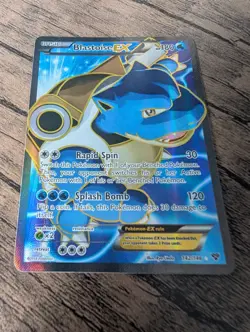 Blastoise EX (142 Full Art) 142/146 XY Holo Pokemon card - Very good condition - Image 1