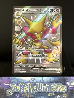 Pokemon Card Alakazam ex 215/091 Paldean Fates Ultra Rare Near Mint - Image 1
