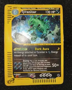 Pokemon Card-Tyranitar-29/165-Expedition- Holo-ENG-LP - Image 1