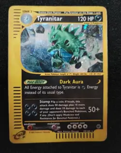 Pokemon Card-Tyranitar-29/165-Expedition- Holo-ENG-LP - Image 3