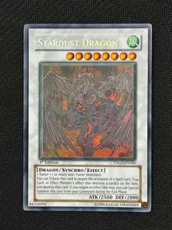 Stardust Dragon TDGS-EN040 1st Edition Ghost Rare Holo YuGiOh Card English - Image 1