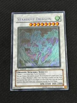 Stardust Dragon TDGS-EN040 1st Edition Ghost Rare Holo YuGiOh Card English - Image 2