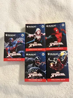 SDCC 2025 Magic The Gathering MTG Marvel Spider-Man Welcome Deck Complete Set - Image 1