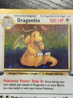 Pokemon TCG Dragonite First Edition Fossil Holo Rare 4/62 - Image 1