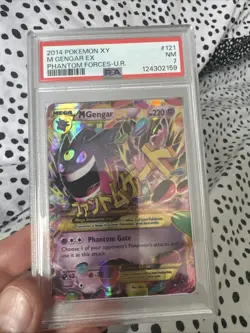 Pokemon TCG: XY Phantom Forces - Mega M Gengar EX 121/119 Secret Rare PSA 7 NM - Image 2