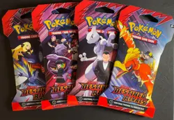 4x Destined Rivals Sleeved Booster Pack ART SET Sealed Pokemon TCG Blister Packs - Image 1