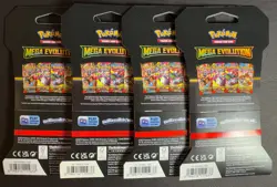 4x Mega Evolution Sleeved Booster Pack ART SET Sealed Pokemon TCG Blister Packs - Image 2