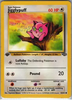 Jigglypuff 1st Edition 54/64 Jungle - Pokemon Card - LP - Image 1