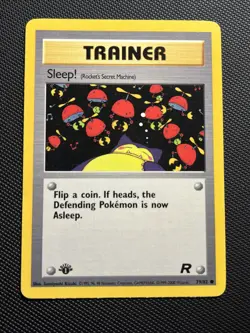 1st Edition Sleep Trainer Team Rocket Pokemon Card 79/82 LP - Canada Seller - Image 2