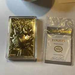 1999 Burger King Pokemon Togepi 23K Gold Plated Trading Card + Poke Ball - Image 2