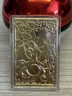Burger King 23K Gold Plated CHARIZARD Trading Card and Ball, 1999 Pokemon Ball - Image 2