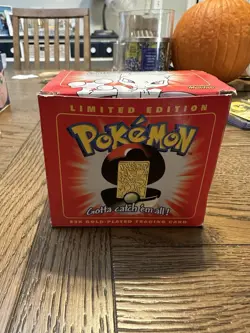 Sealed 1999 Pokemon 23K Gold Plated Mewtwo Card Burger King Poke Ball - Image 1