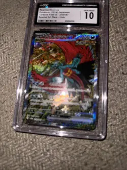 CGC 10 Roaring Moon ex 218/187 SAR Terastal Festival ex Japanese Pokemon Card - Image 1