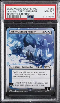 2022 MTG SECRET LAIR DROP #399 ASHIOK, DREAM RENDER PSA 10 - Image 1
