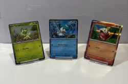 Paldea Evolved Pokemon Quaxly Sprigatito Fuecoco 013 034 050 Mirage Holo Set - Image 1