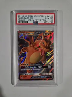 PSA 10 Charizard GX SM211 Pokemon SM Black Star Promo 2019 Hidden Fates Tins - Image 1