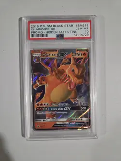 PSA 10 Charizard GX SM211 Pokemon SM Black Star Promo 2019 Hidden Fates Tins - Image 3