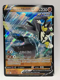 Pokemon TCG Rapid Strike Urshifu V Sword & Shield SWSH107 Holo Promo Promo - Image 1