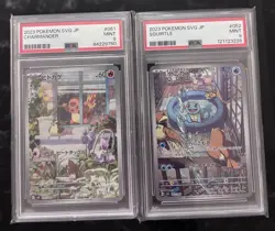 2023 Pokemon SVG Japanese Charmander & Squirtle PSA 9 Mint Set of 2 - Image 1