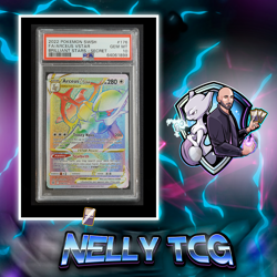 2022 Pokemon SWSH Brilliant Stars - Arceus VSTAR (RAINBOW) #176 PSA 10 - Image 1