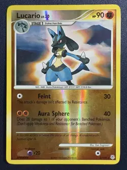Lucario 6/130 Pokemon 2007 Diamond & Pearl Reverse Holo MP - Image 1
