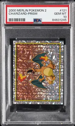 2000 MERLIN POKEMON 2 #121 CHARIZARD-PRISM PSA 10 - Image 1