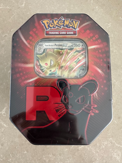 Pokemon TCG - Team Rocket's Persian ex Tin [NEW AND SEALED] - IN HAND - Image 1