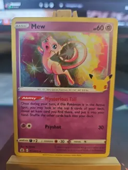 Pokemon Mew TCG Holo Rare Card Celebrations 011/025 NM Condition - Image 1